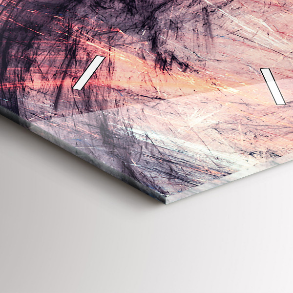 Vertical wall clock Abstract painting