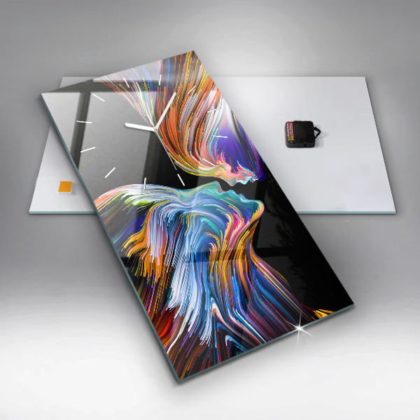 Vertical wall clock Emotional art