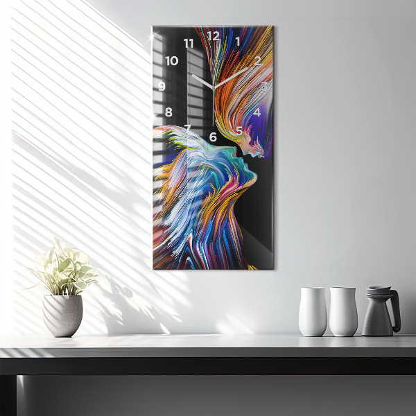 Vertical wall clock Emotional art