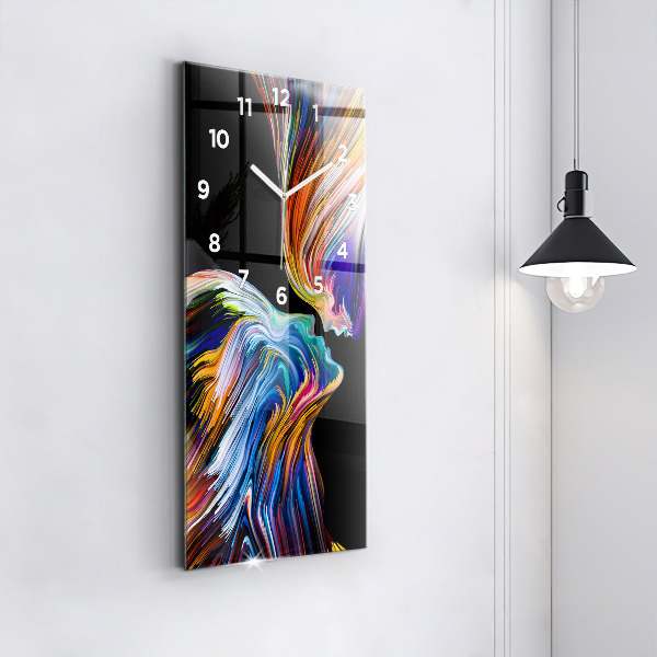Vertical wall clock Emotional art
