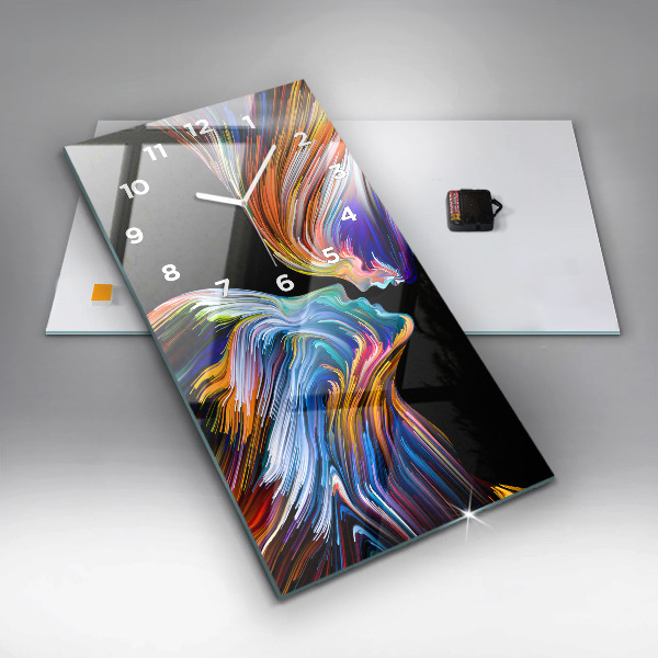 Vertical wall clock Emotional art