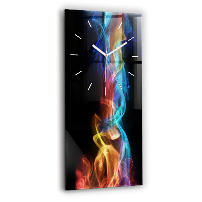 Vertical wall clock Abstract colorful lines