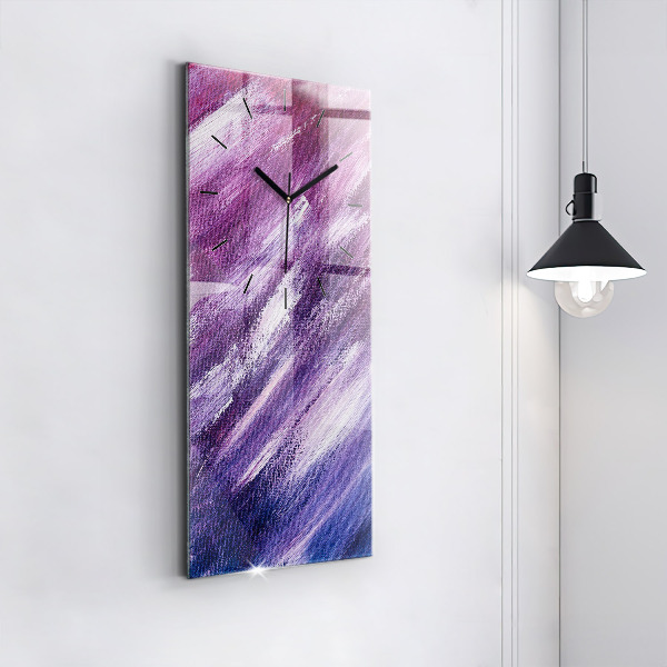 Vertical wall clock Acrylic paint texture