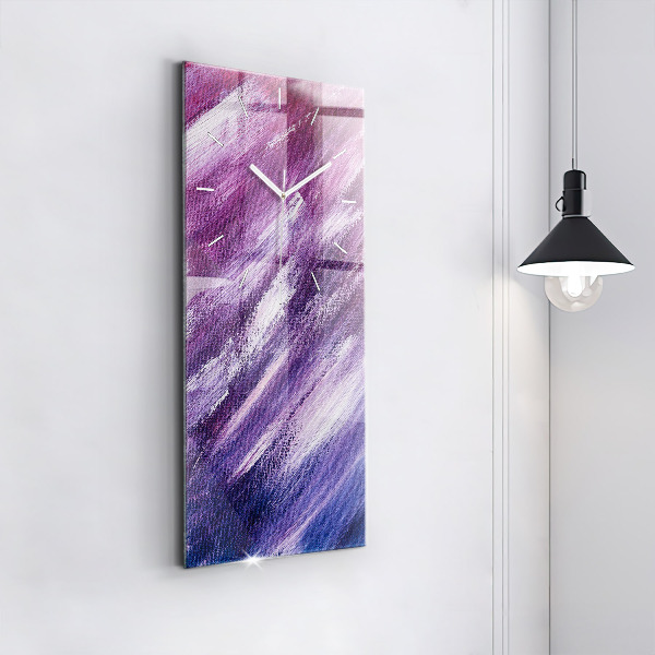 Vertical wall clock Acrylic paint texture