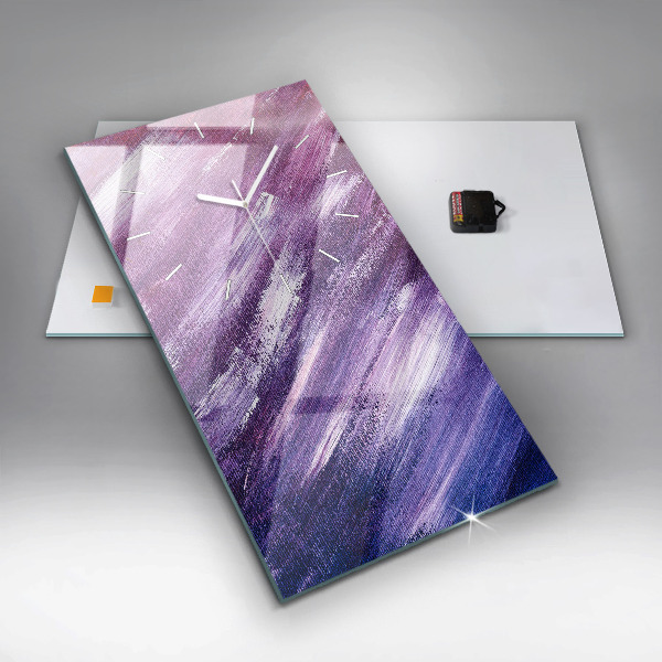 Vertical wall clock Acrylic paint texture