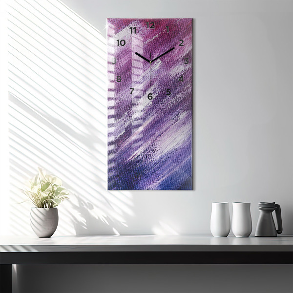Vertical wall clock Acrylic paint texture