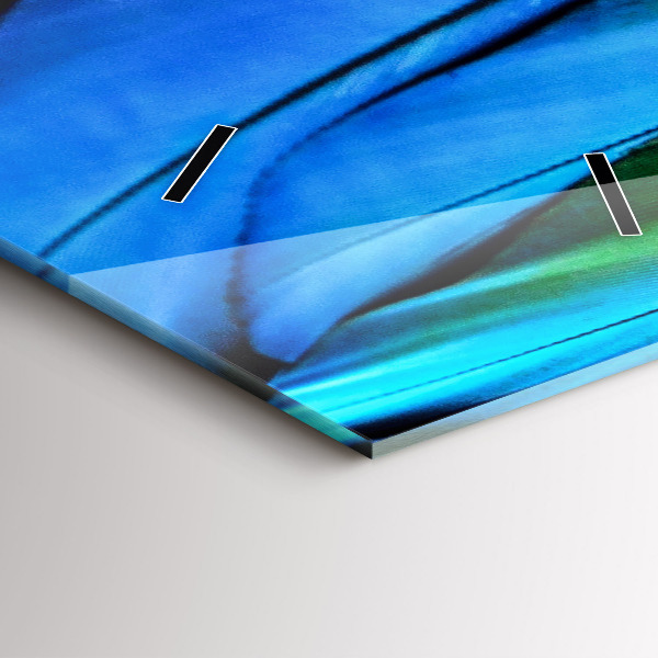 Vertical wall clock Colorful bird wings