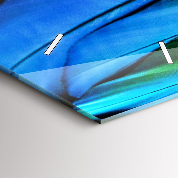 Vertical wall clock Colorful bird wings