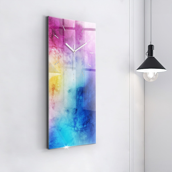 Vertical wall clock Colored Spots