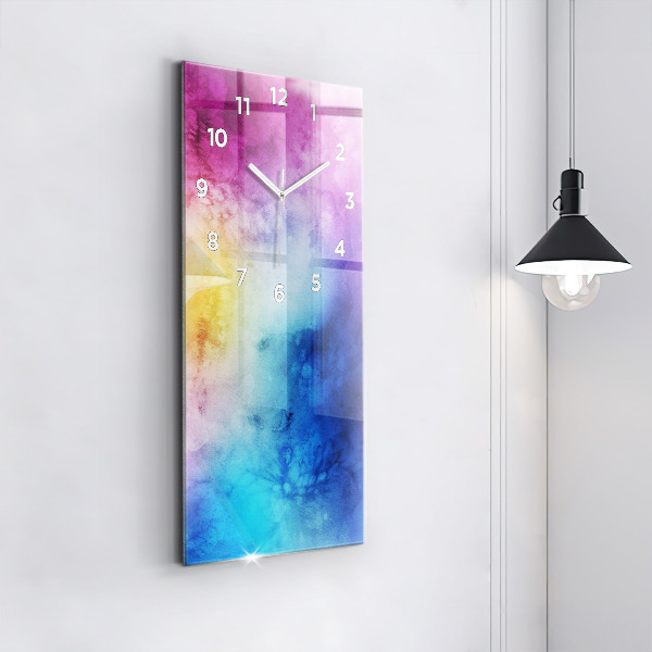 Vertical wall clock Colored Spots