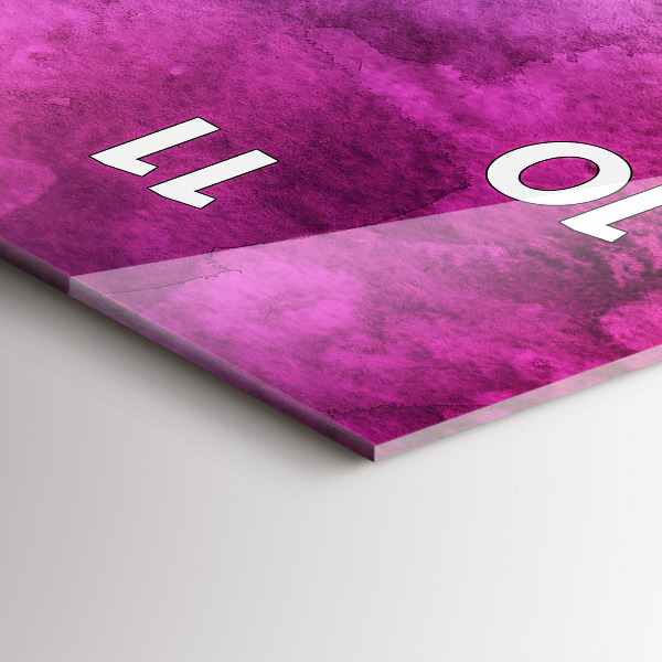 Vertical wall clock Colored Spots