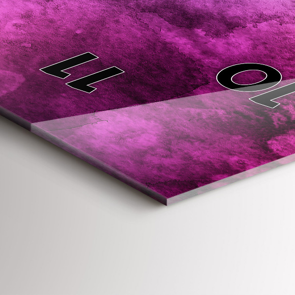 Vertical wall clock Colored Spots