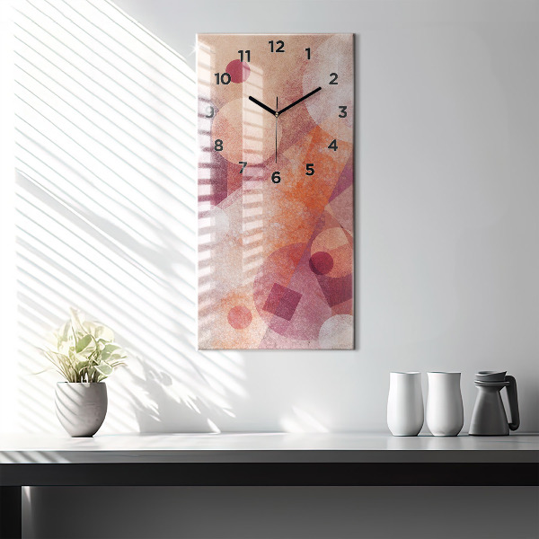 Vertical wall clock Geometric abstraction
