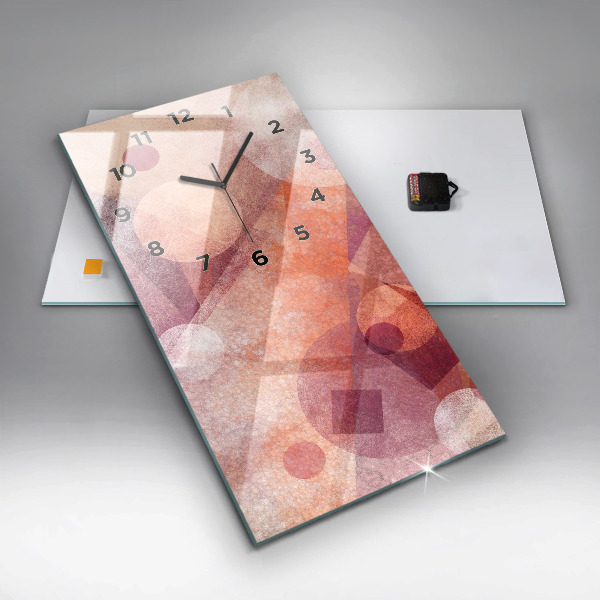 Vertical wall clock Geometric abstraction