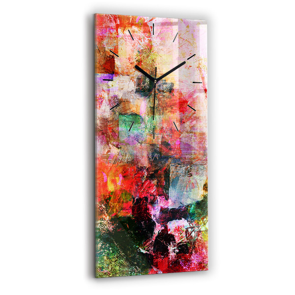 Vertical wall clock Abstract composition