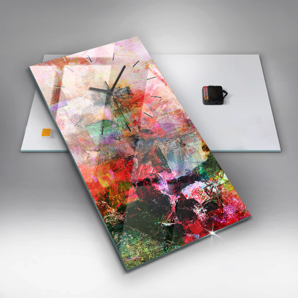 Vertical wall clock Abstract composition