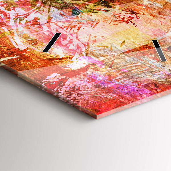 Vertical wall clock Abstract composition