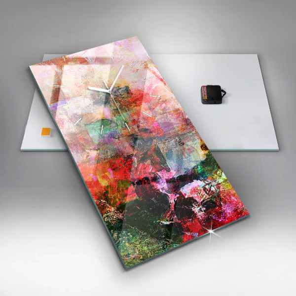 Vertical wall clock Abstract composition