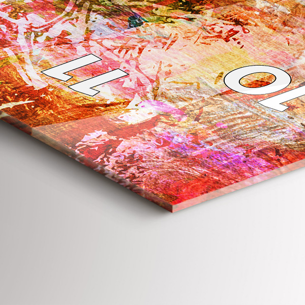 Vertical wall clock Abstract composition