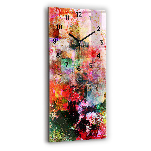 Vertical wall clock Abstract composition