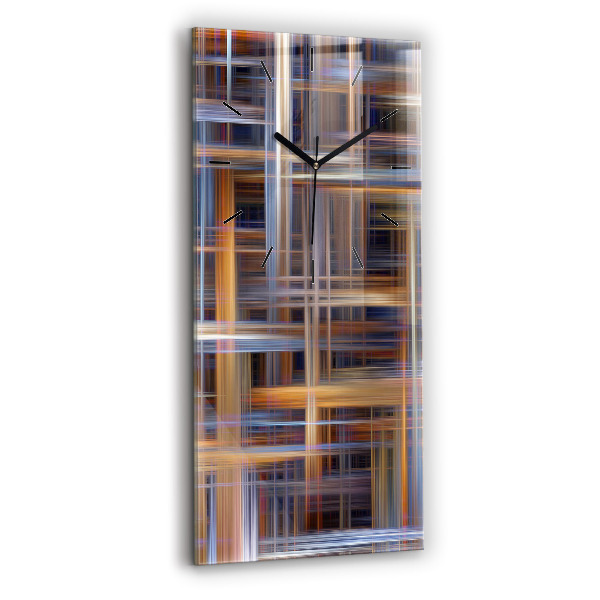 Vertical wall clock Abstract geometry