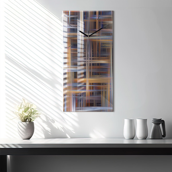 Vertical wall clock Abstract geometry