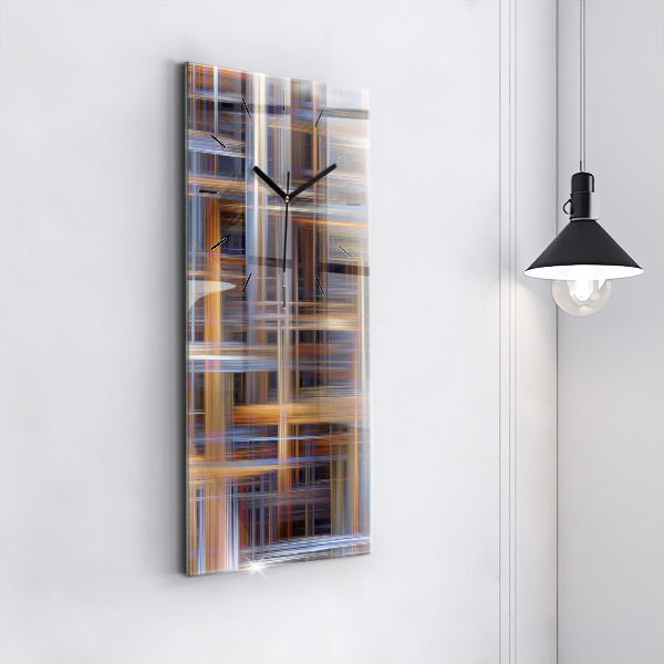 Vertical wall clock Abstract geometry