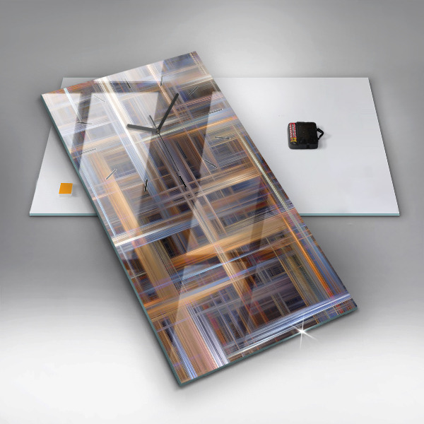 Vertical wall clock Abstract geometry