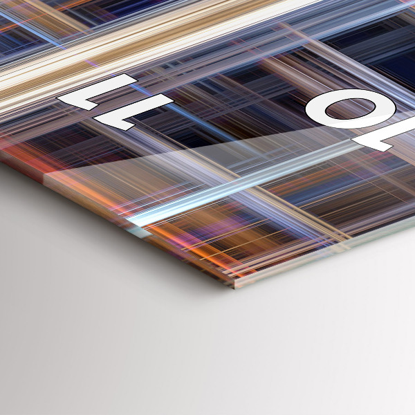 Vertical wall clock Abstract geometry