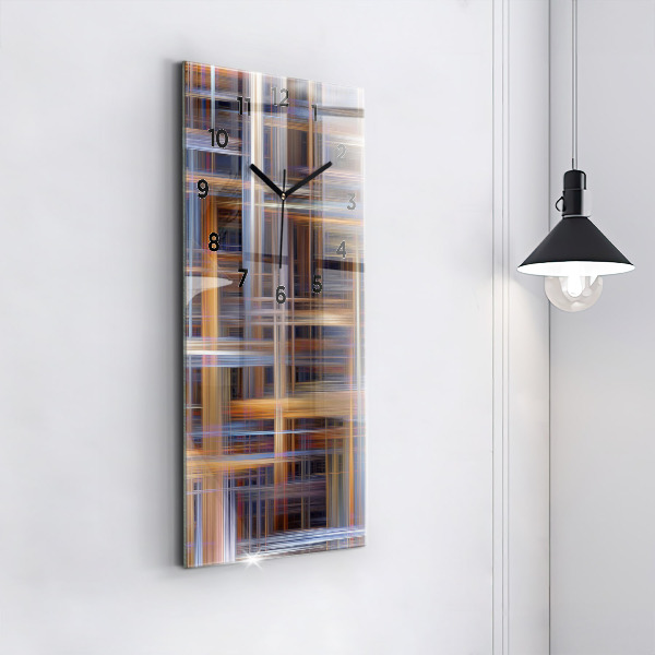 Vertical wall clock Abstract geometry