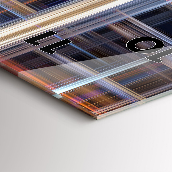 Vertical wall clock Abstract geometry