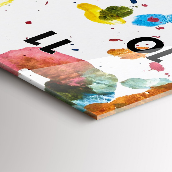 Vertical wall clock Children's handprints