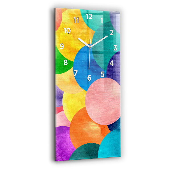 Vertical wall clock Abstract circles