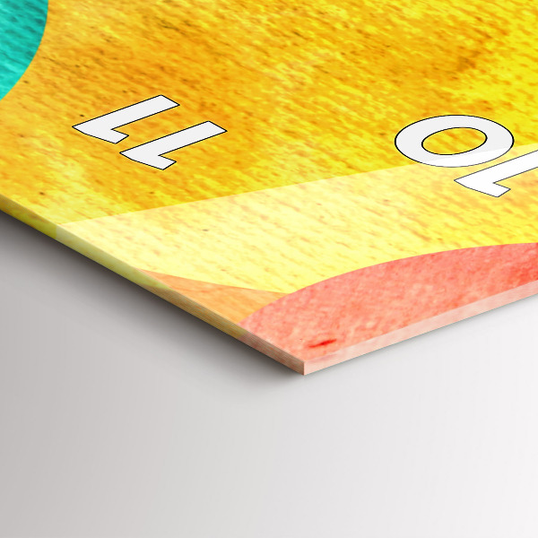 Vertical wall clock Abstract circles