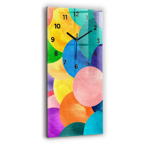 Vertical wall clock Abstract circles