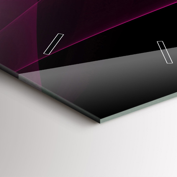 Vertical wall clock Pink abstraction