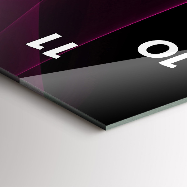 Vertical wall clock Pink abstraction