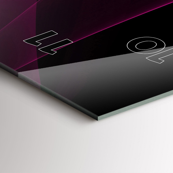 Vertical wall clock Pink abstraction