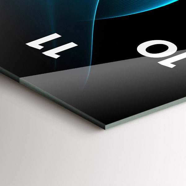 Vertical wall clock Blue abstraction