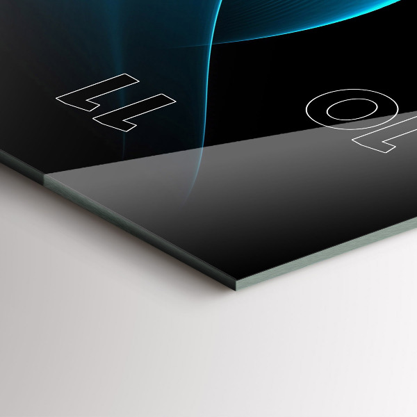 Vertical wall clock Blue abstraction