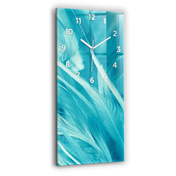 Vertical wall clock Green turquoise vintage