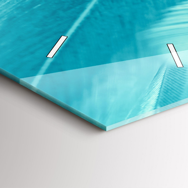 Vertical wall clock Green turquoise vintage