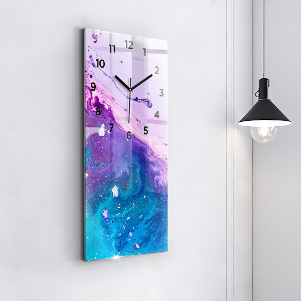 Vertical wall clock Colorful background