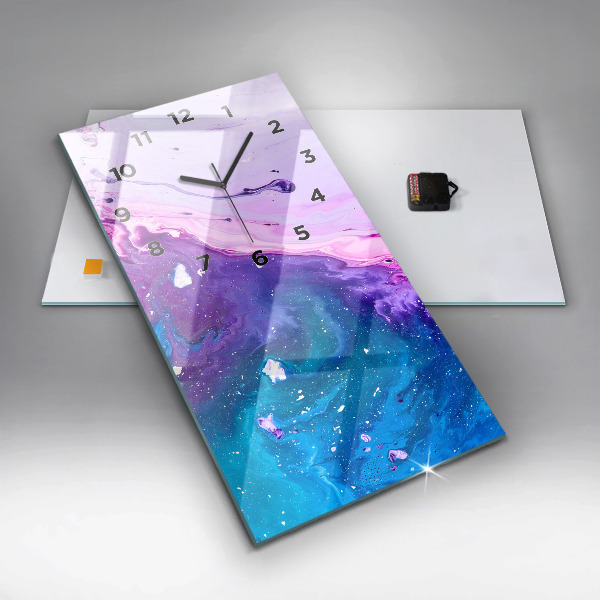 Vertical wall clock Colorful background