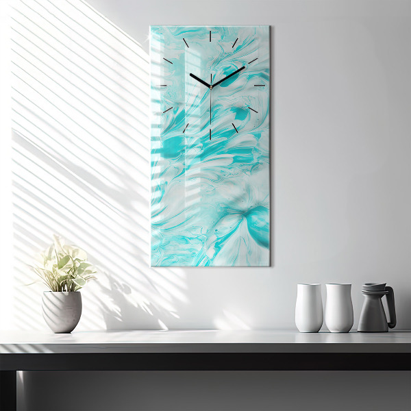 Vertical wall clock Blue abstraction