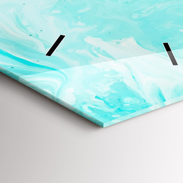 Vertical wall clock Blue abstraction