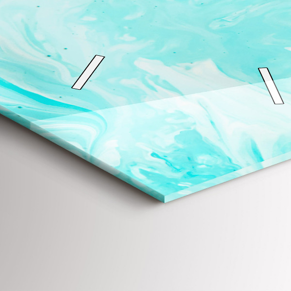 Vertical wall clock Blue abstraction