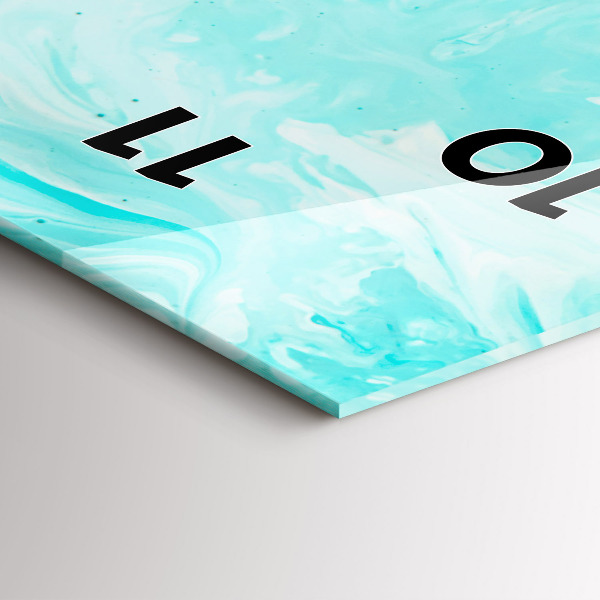 Vertical wall clock Blue abstraction