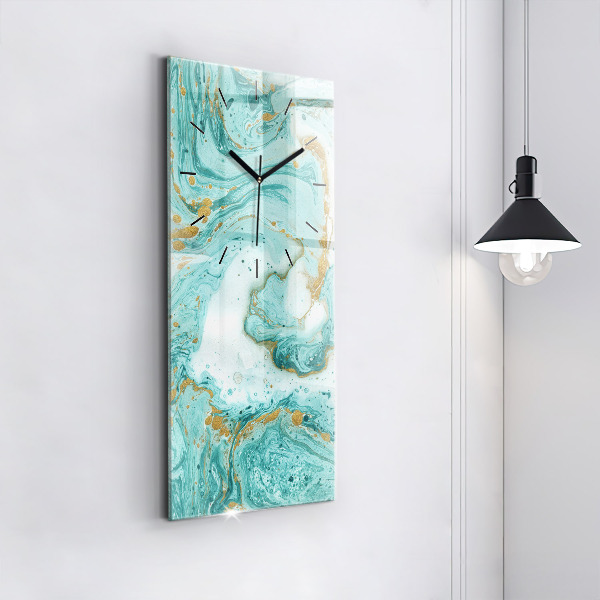 Vertical wall clock Marble texture
