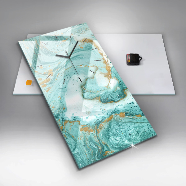 Vertical wall clock Marble texture